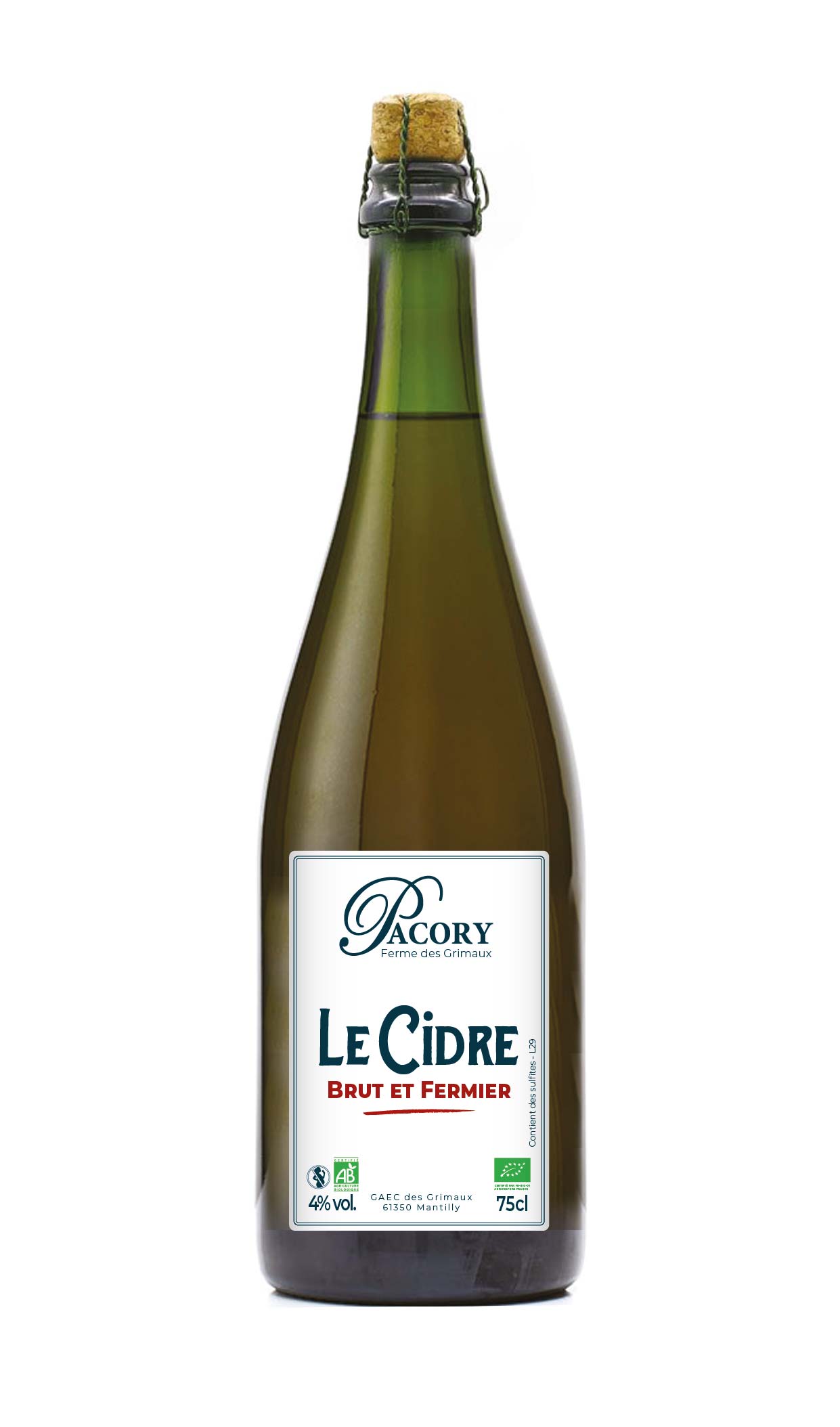 Cidre Fermier Bio Brut Pacory